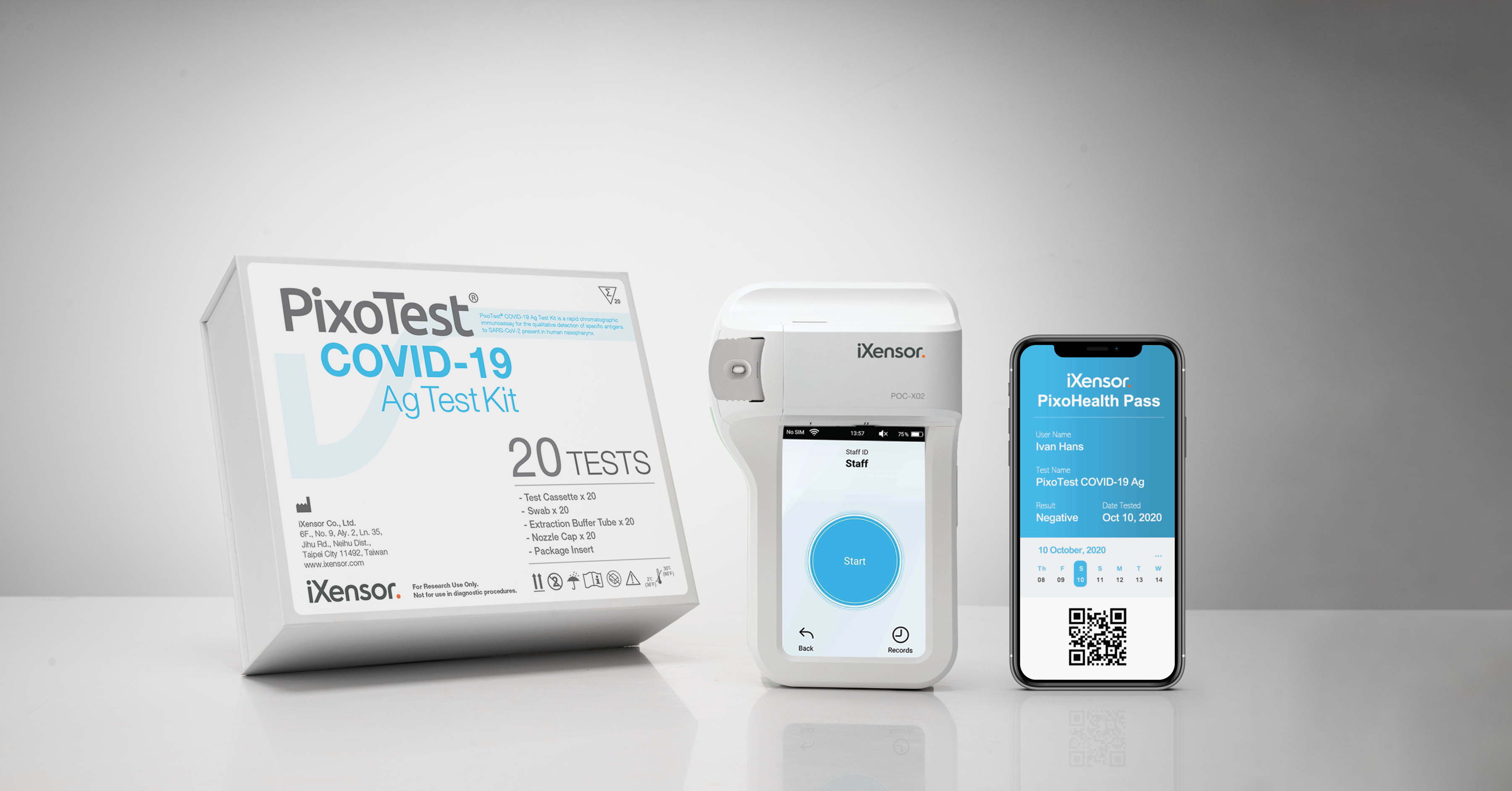 PixoTest® COVID-19 Antigen Test and PixoHealth Pass