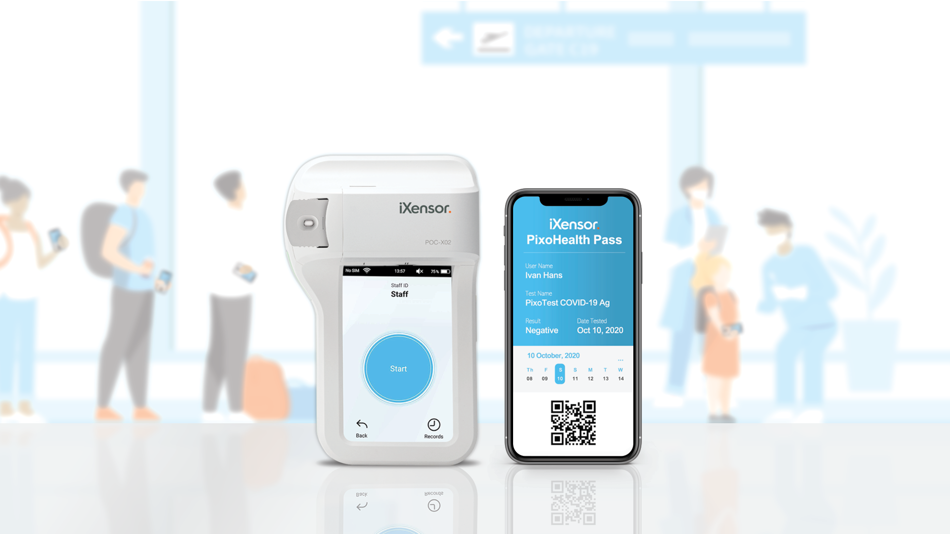 PixoTest® COVID-19 Antigen Test and PixoHealth Pass